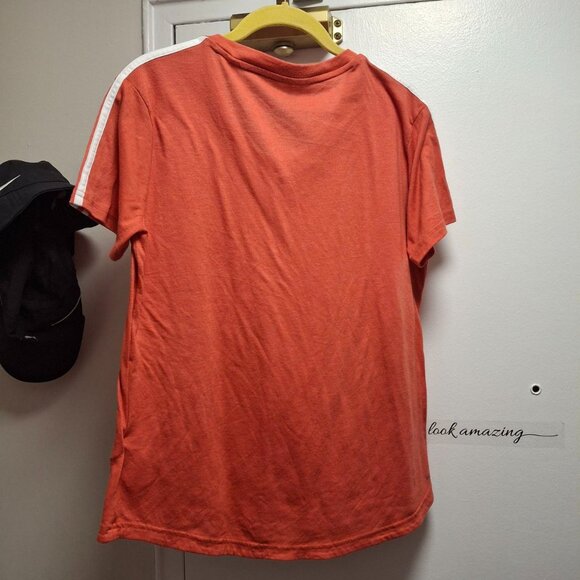 Adidas Women’s Orange AEROREADY Athletic T-Shirt Sz M - Picture 3 of 6